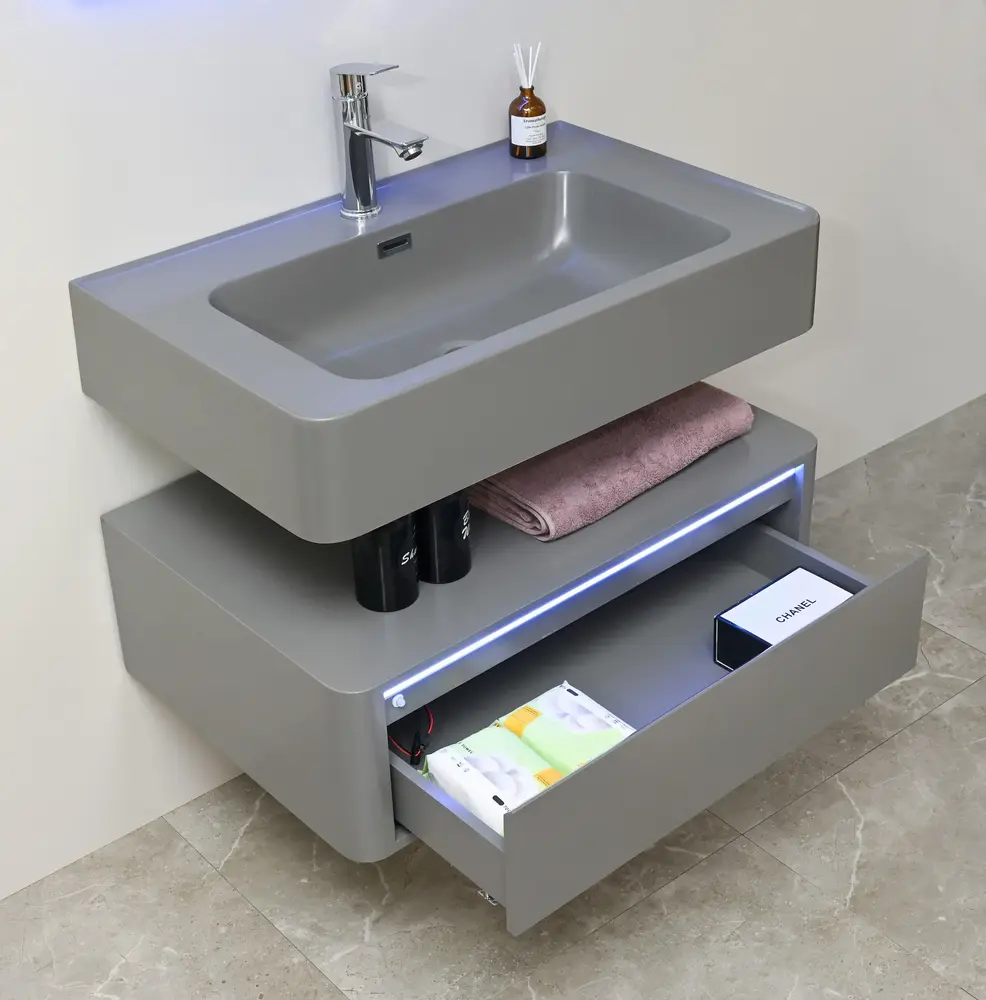SP-1018 Bộ tủ phòng tắm nhựa PVC cao cấp đèn cảm ứng SELTA